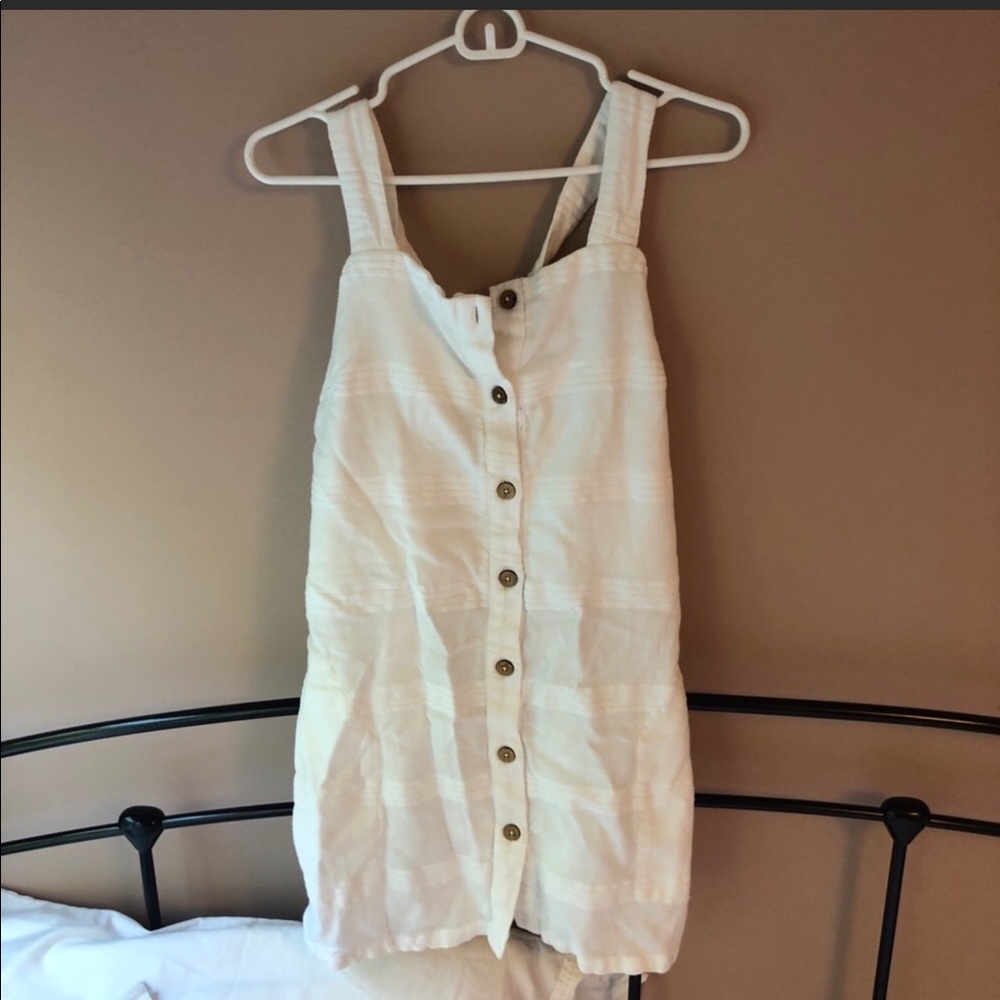 Free people button up dress white